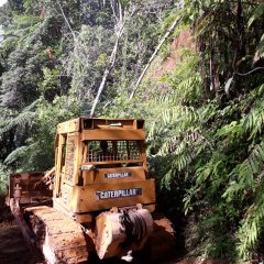 Road work into Kula Creek on June 8, 2021